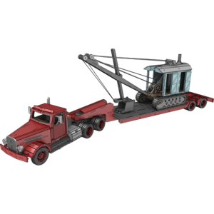 Vintage Mack Truck, Trailer & Steam Shovel Set