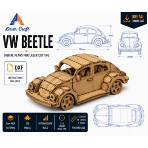 VW Beetle Laser Cut Design File
