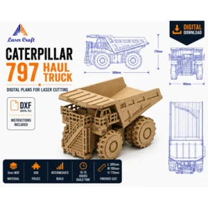 Caterpillar 797 Haul Truck Laser Cut Design File