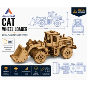Caterpillar Wheel Loader Laser Cut Design File