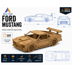 Ford Mustang Laser Cut Design File