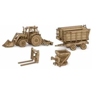 Farmer Tractor Set Laser Cut Model Kit