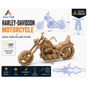 Harley-Davidson Motorcycle Laser Cut Design File